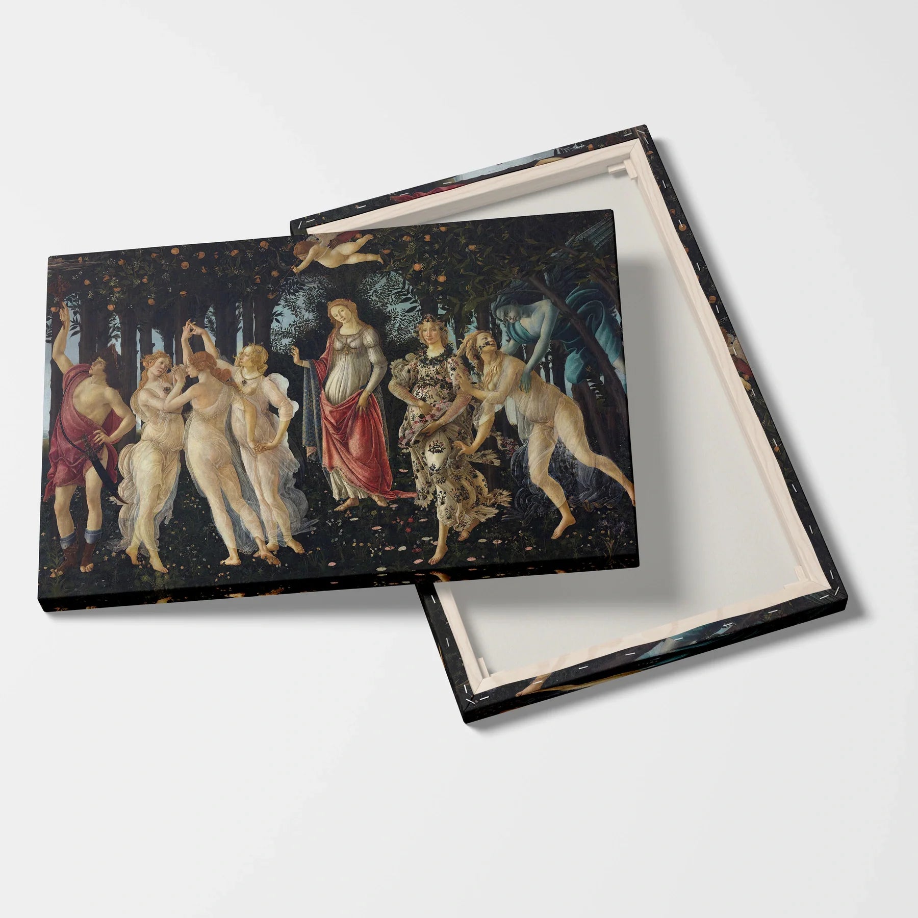 Tablou picturi celebre - Primăvara, Botticelli - vedere fata verso