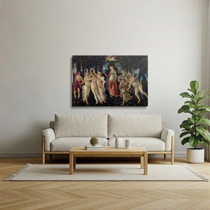 Tablou picturi celebre - Primăvara, Botticelli - vedere living