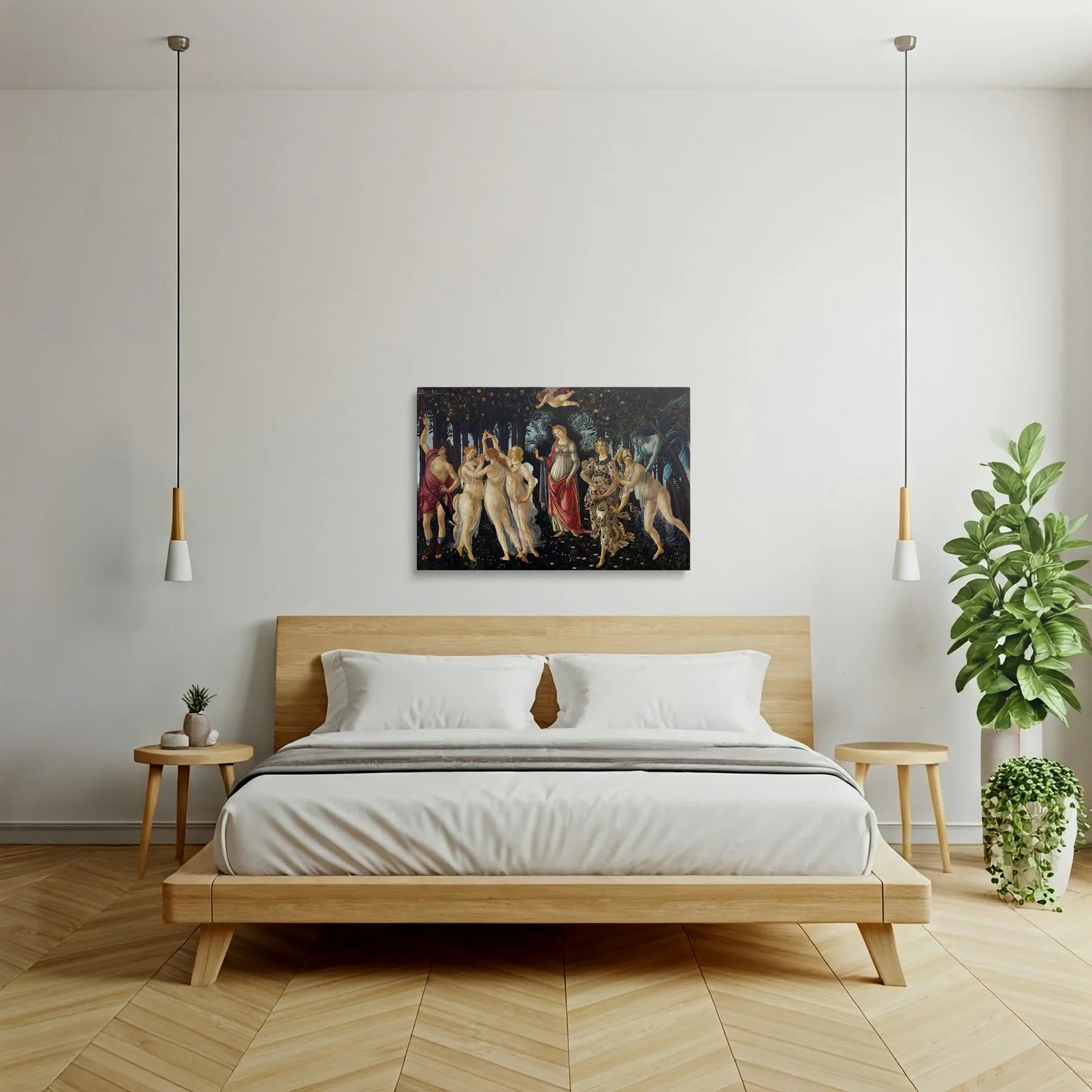 Tablou picturi celebre - Primăvara, Botticelli - vedere dormitor