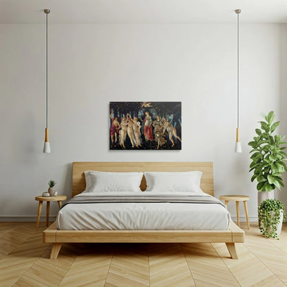 Tablou picturi celebre - Primăvara, Botticelli - vedere dormitor