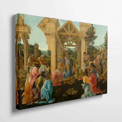 Tablou picturi celebre - Venerarea Magilor, Botticelli - vedere hol