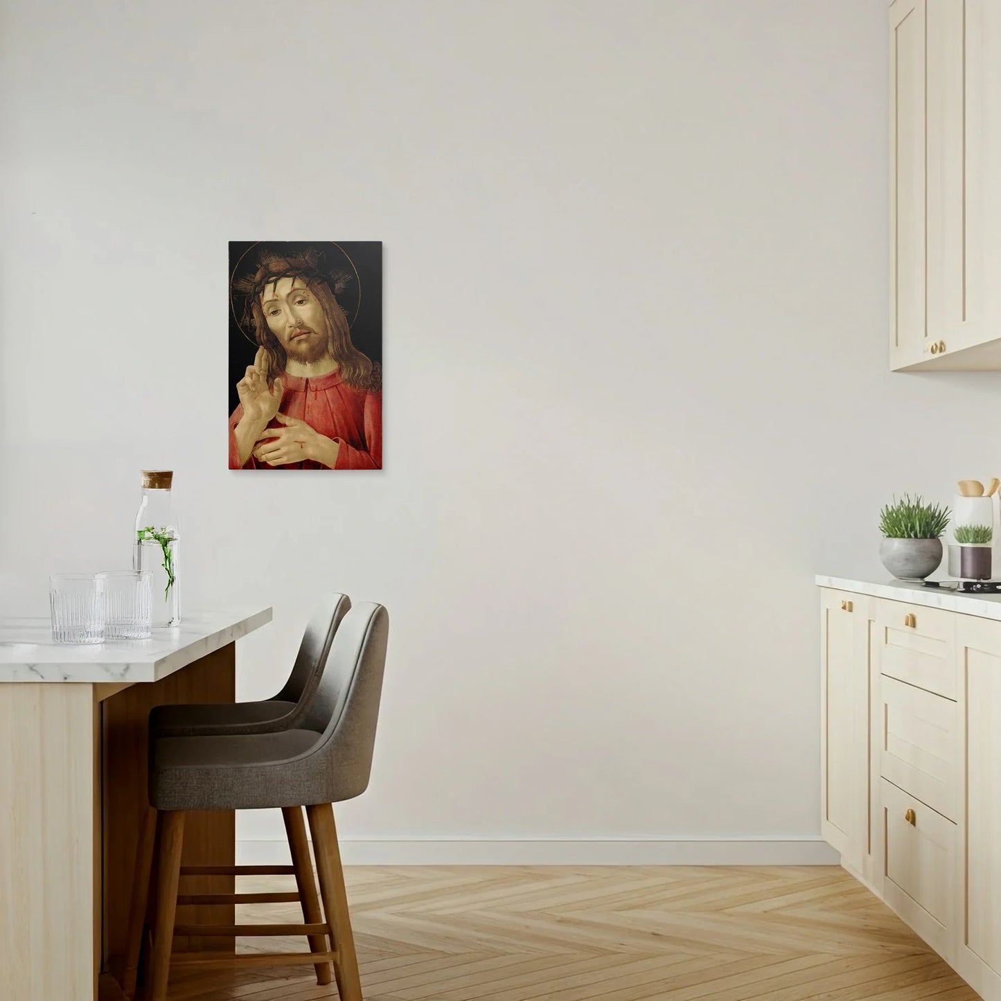 Tablou picturi celebre - Hristos Înviat, Botticelli - vedere living