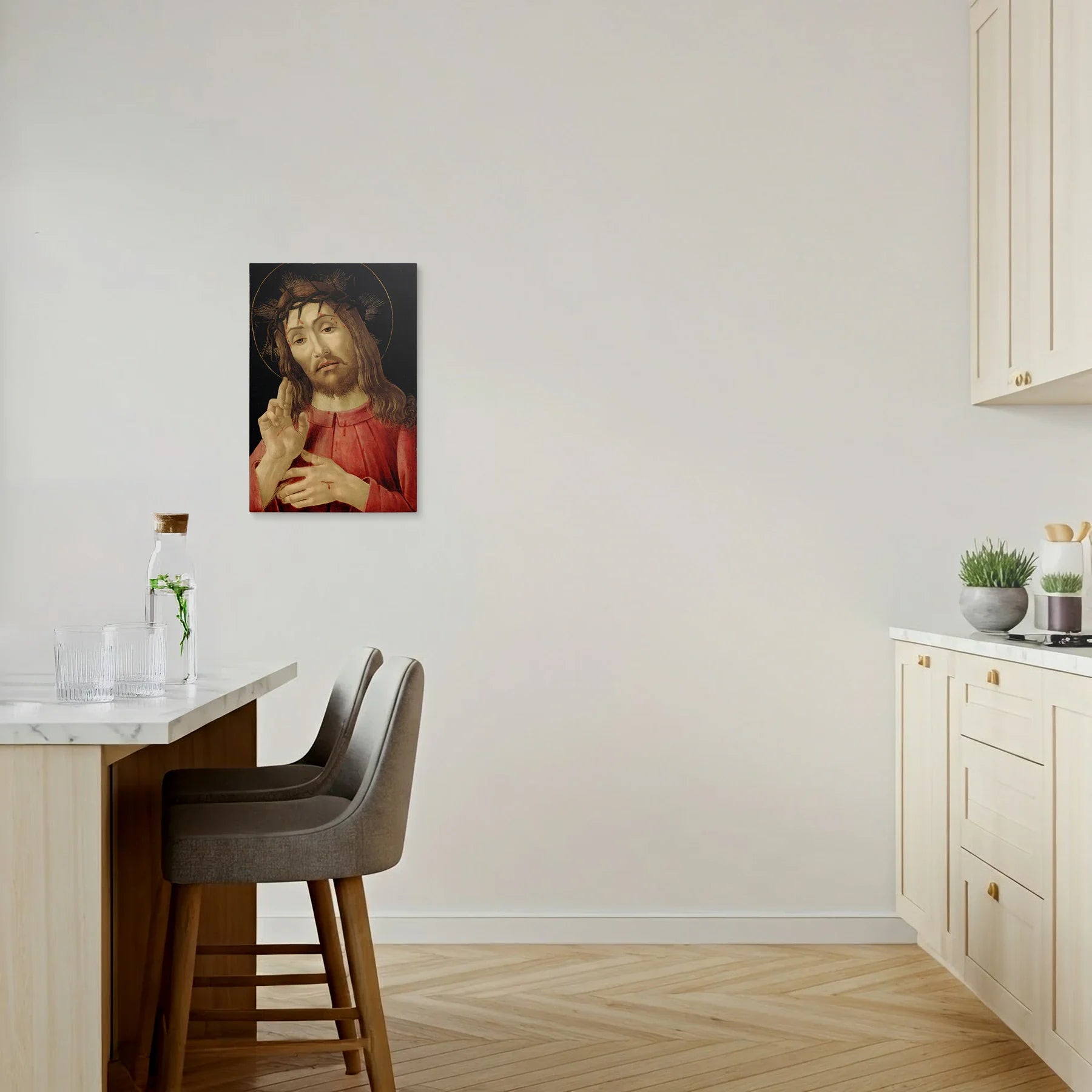 Tablou picturi celebre - Hristos Înviat, Botticelli - vedere living