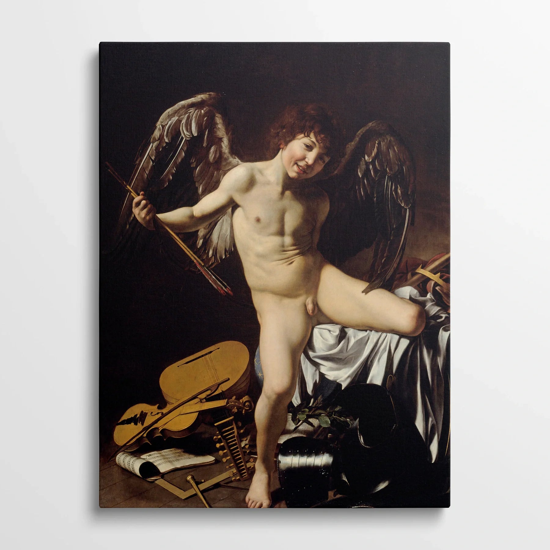Tablou picturi celebre - Iubirea invinge totul, Caravaggio - vedere din fata