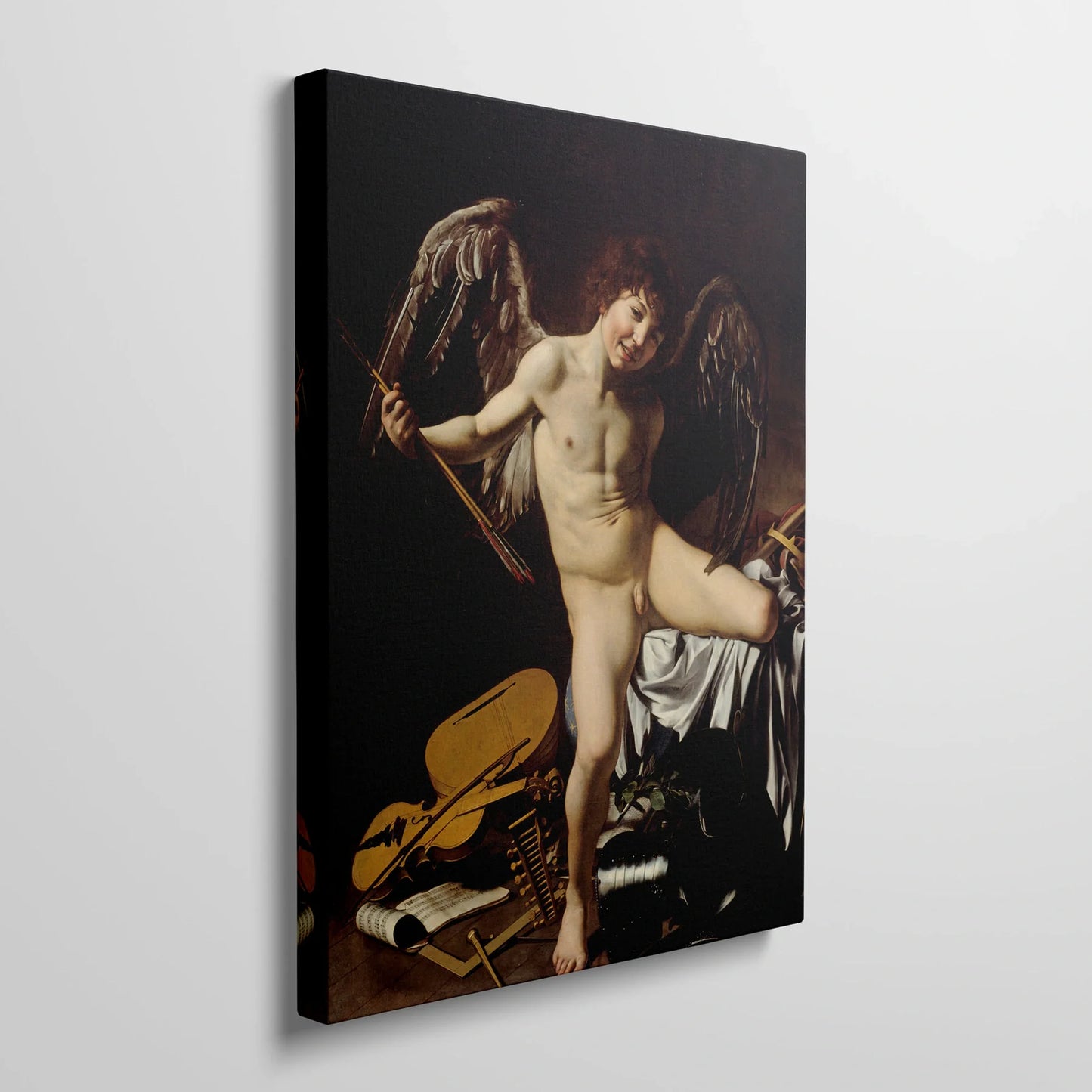 Tablou picturi celebre - Iubirea invinge totul, Caravaggio - vedere din lateral