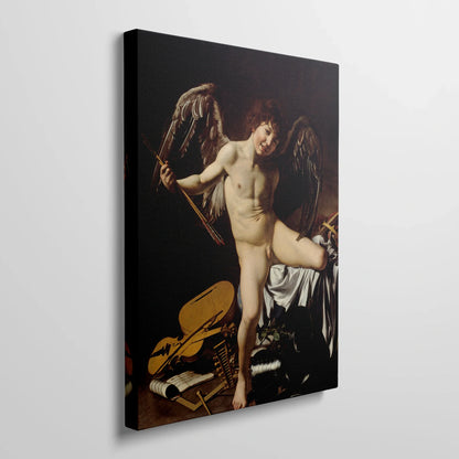 Tablou picturi celebre - Iubirea invinge totul, Caravaggio - vedere din lateral