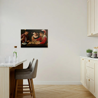 Tablou picturi celebre - Jucătorii de sah, Caravaggio - vedere bucatarie