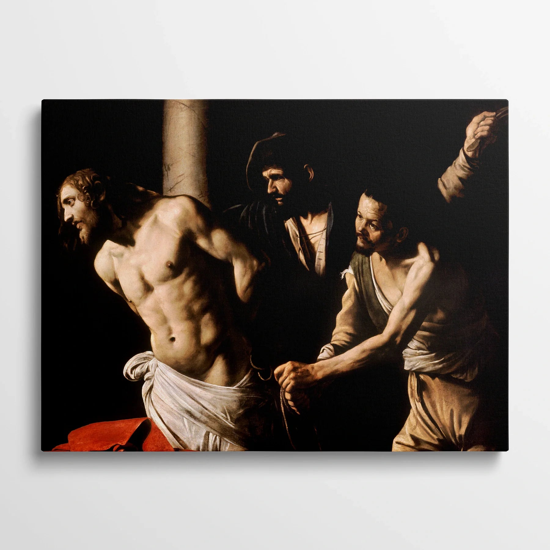 Tablou picturi celebre - Hristos la stâlp, Caravaggio - vedere din fata