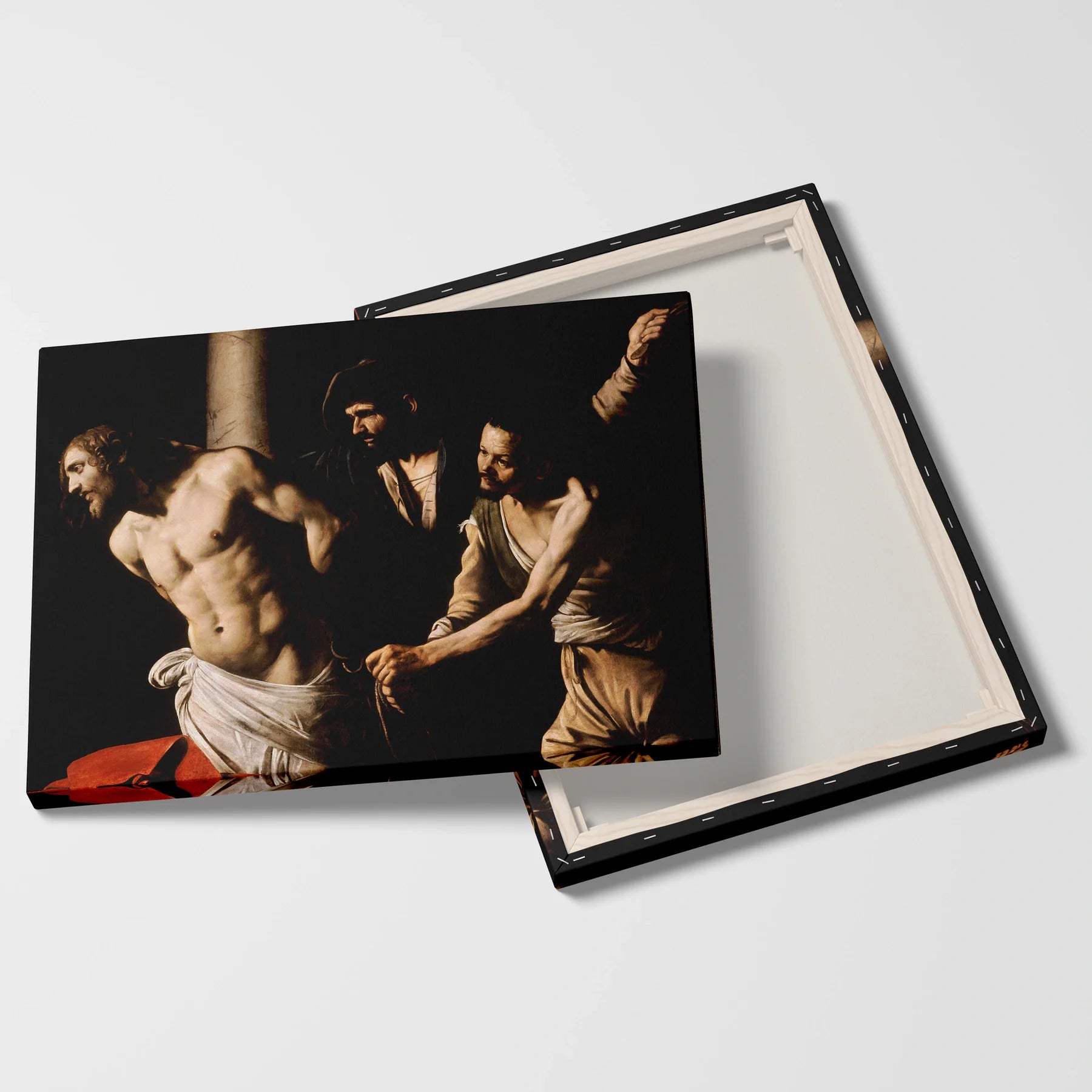 Tablou picturi celebre - Hristos la stâlp, Caravaggio - vedere fata verso