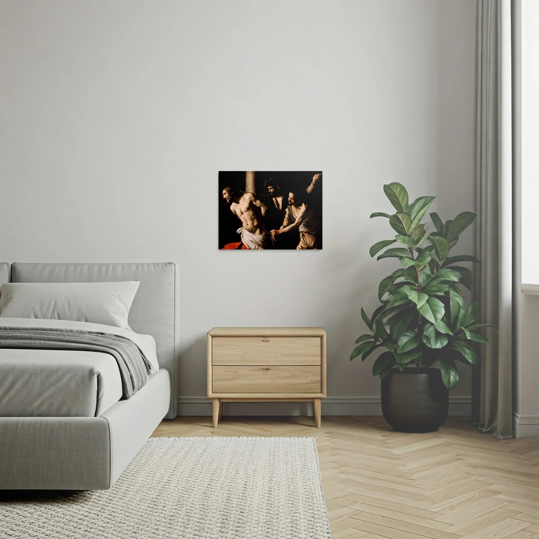 Tablou picturi celebre - Hristos la stâlp, Caravaggio - vedere dormitor