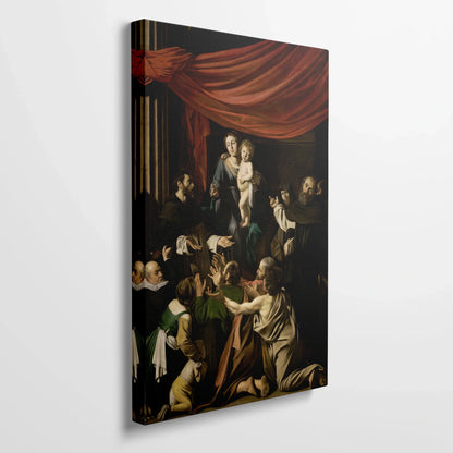 Tablou picturi celebre - "Madona Rozariului", Caravaggio - vedere din lateral