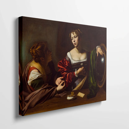 Tablou picturi celebre - Marta și Maria Magdalena, Caravaggio - vedere din lateral