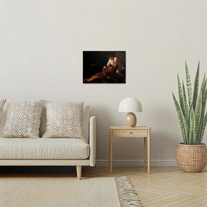 Tablou picturi celebre - Sf. Francisc din Assisi în extaz, Caravaggio - vedere living