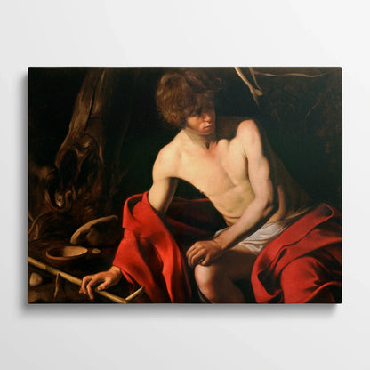 Tablou picturi celebre - Sfântul Ioan Botezătorul, Caravaggio - vedere din fata