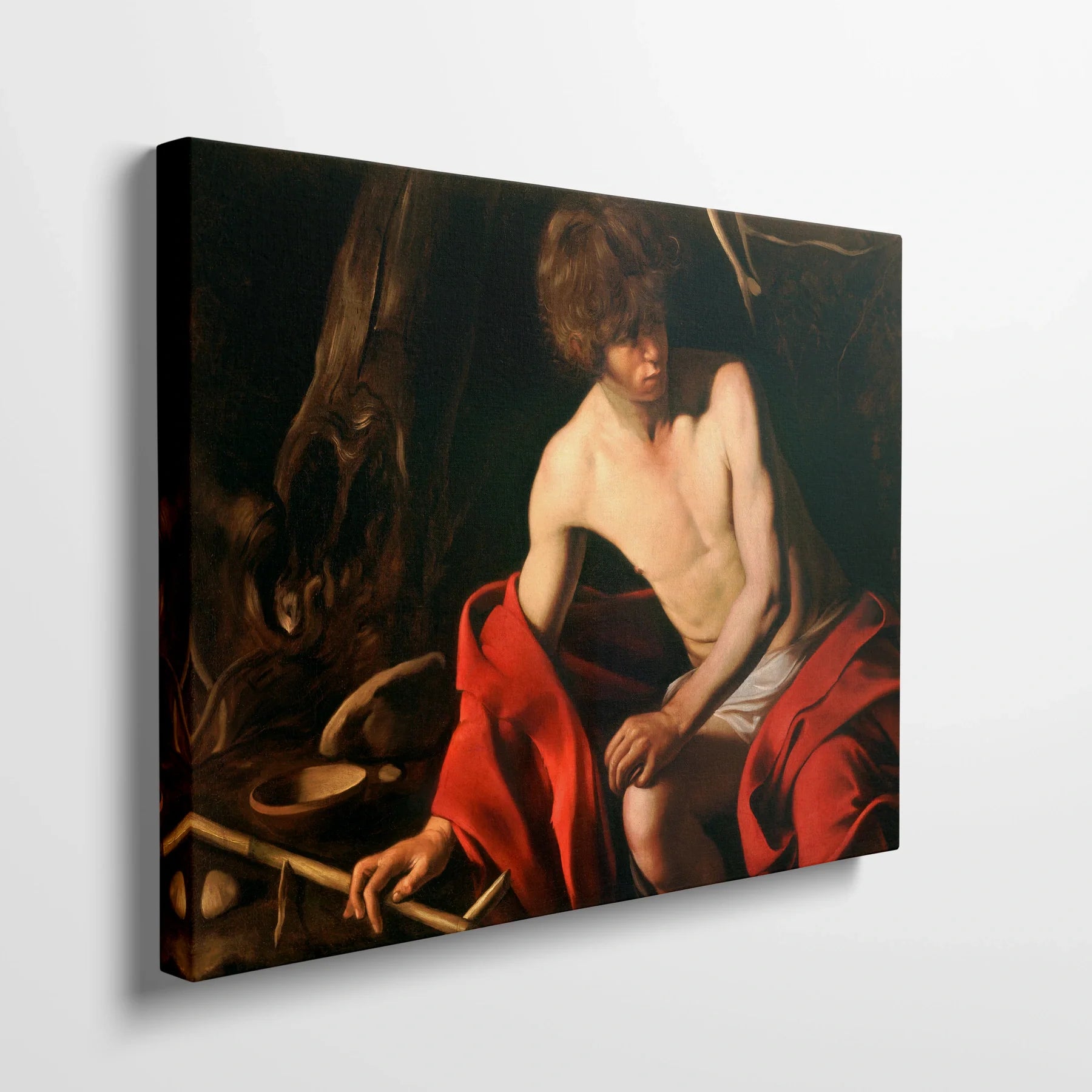 Tablou picturi celebre - Sfântul Ioan Botezătorul, Caravaggio - vedere din lateral