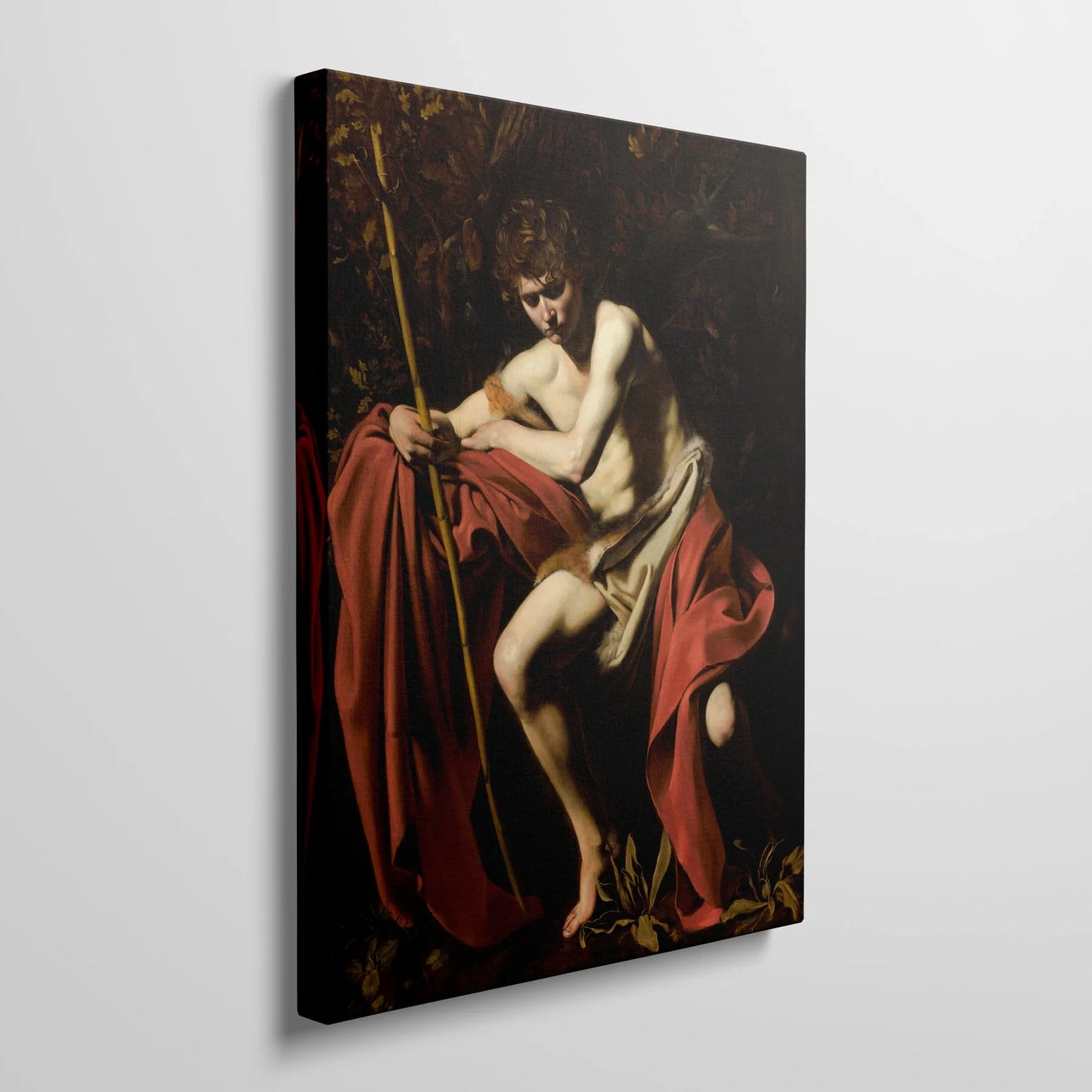 Tablou picturi celebre - Sf. Ioan Botezătorul în pustie, Caravaggio - vedere din lateral