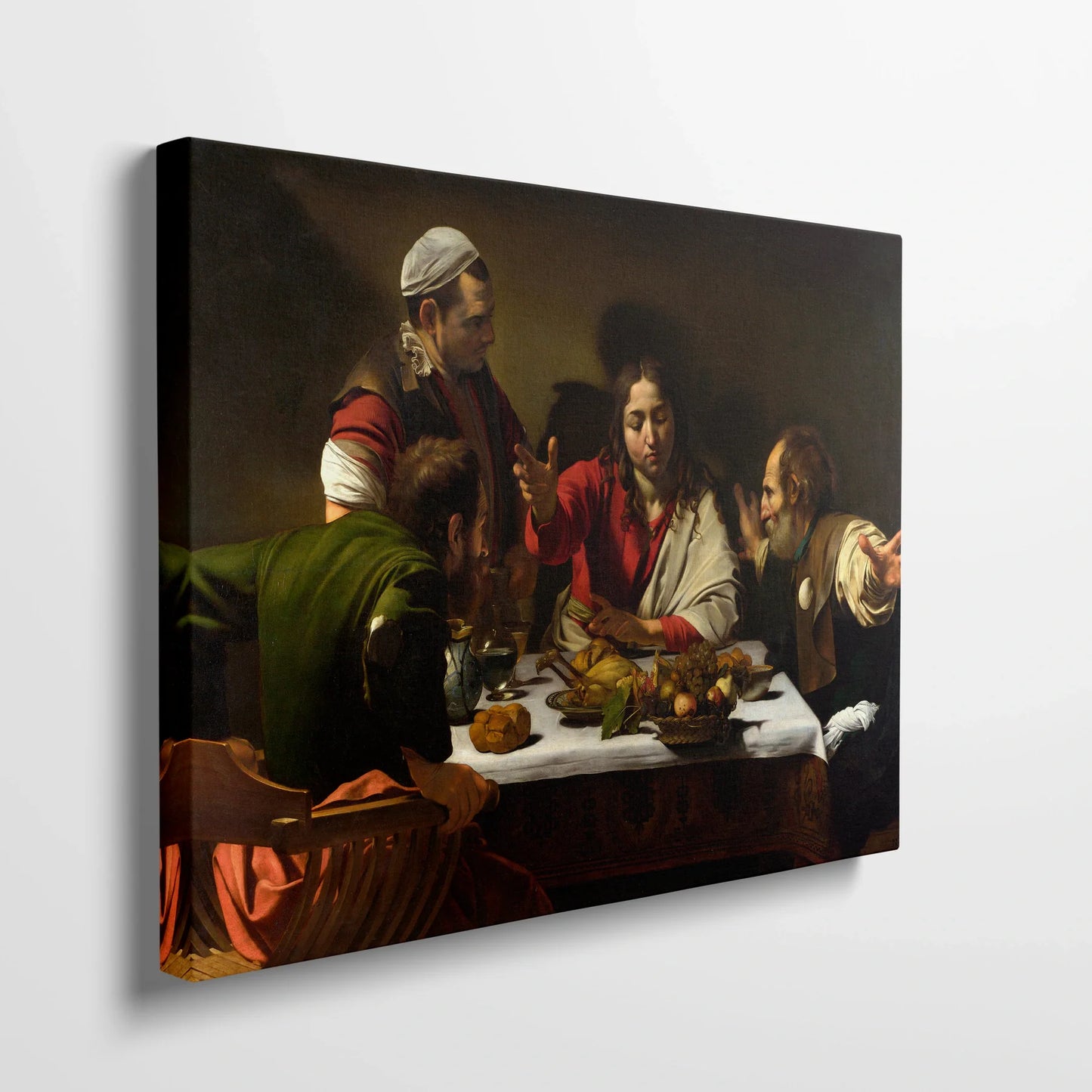 Tablou picturi celebre - Cina la Emmaus, Caravaggio - vedere din lateral