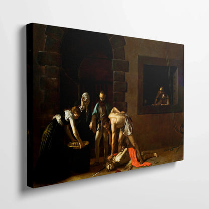 Tablou picturi celebre - Decapitarea Sf. Ioan Botezătorul, Caravaggio - vedere din lateral