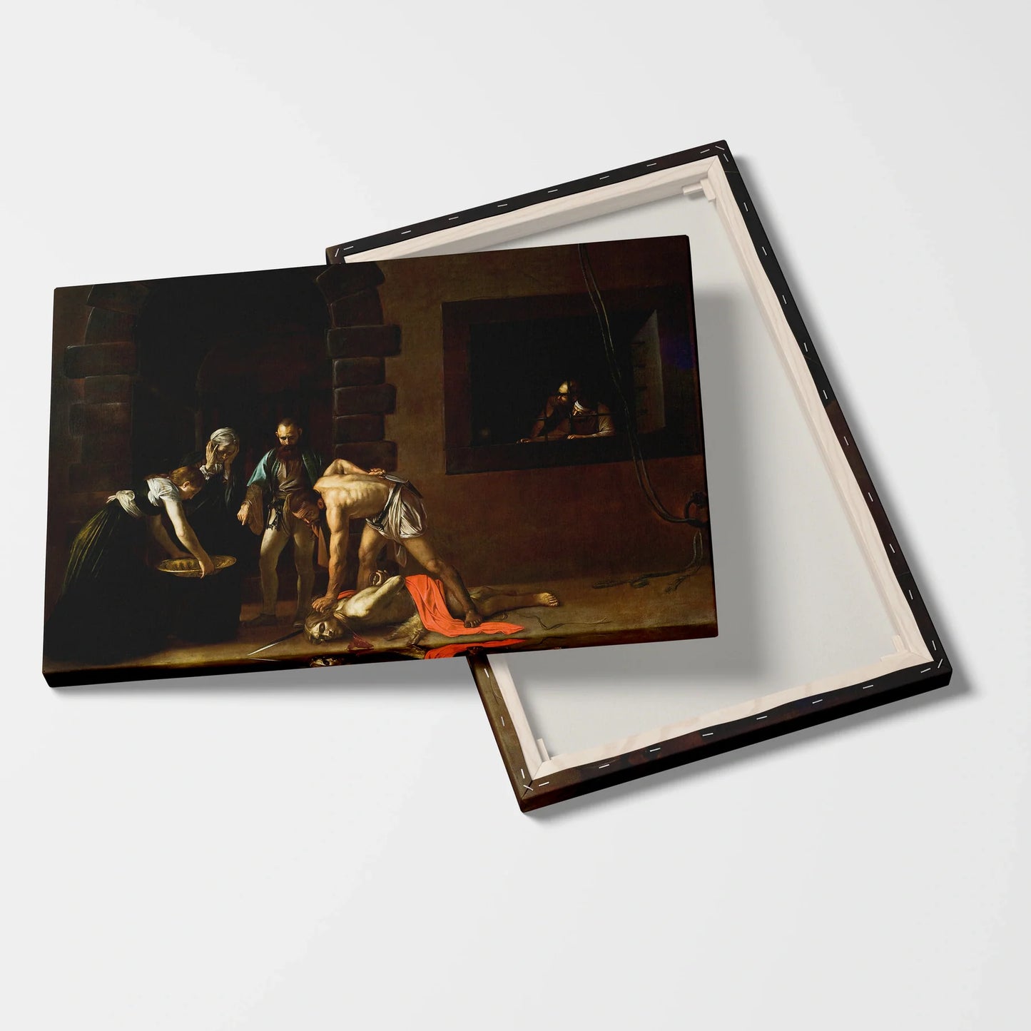 Tablou picturi celebre - Decapitarea Sf. Ioan Botezătorul, Caravaggio - vedere fata verso