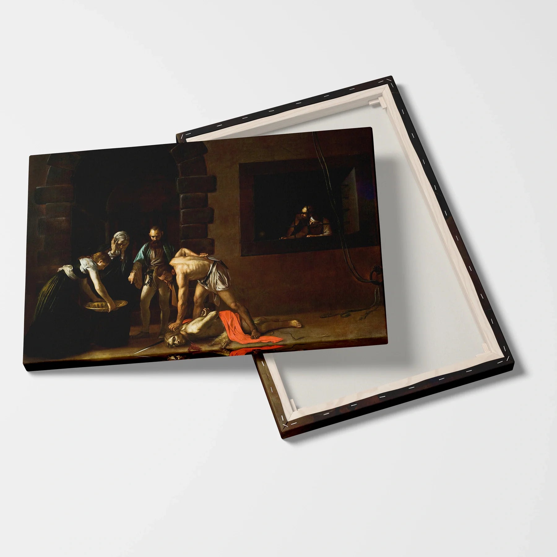 Tablou picturi celebre - Decapitarea Sf. Ioan Botezătorul, Caravaggio - vedere fata verso