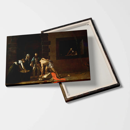 Tablou picturi celebre - Decapitarea Sf. Ioan Botezătorul, Caravaggio - vedere fata verso