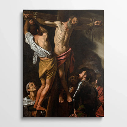Tablou picturi celebre - Crucificarea Sfântului Andrei, Caravaggio - vedere din fata