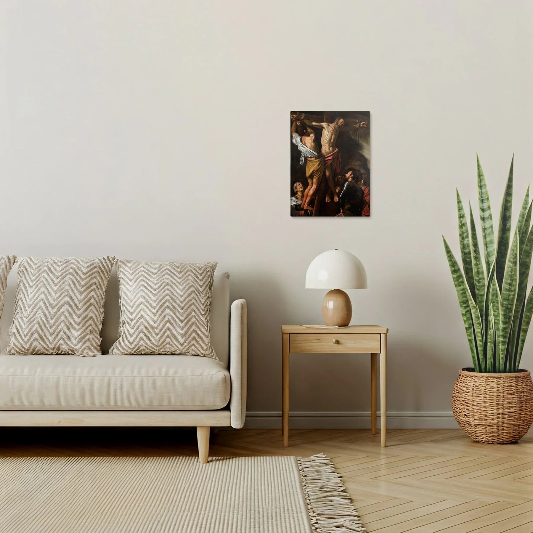 Tablou picturi celebre - Crucificarea Sfântului Andrei, Caravaggio - vedere living