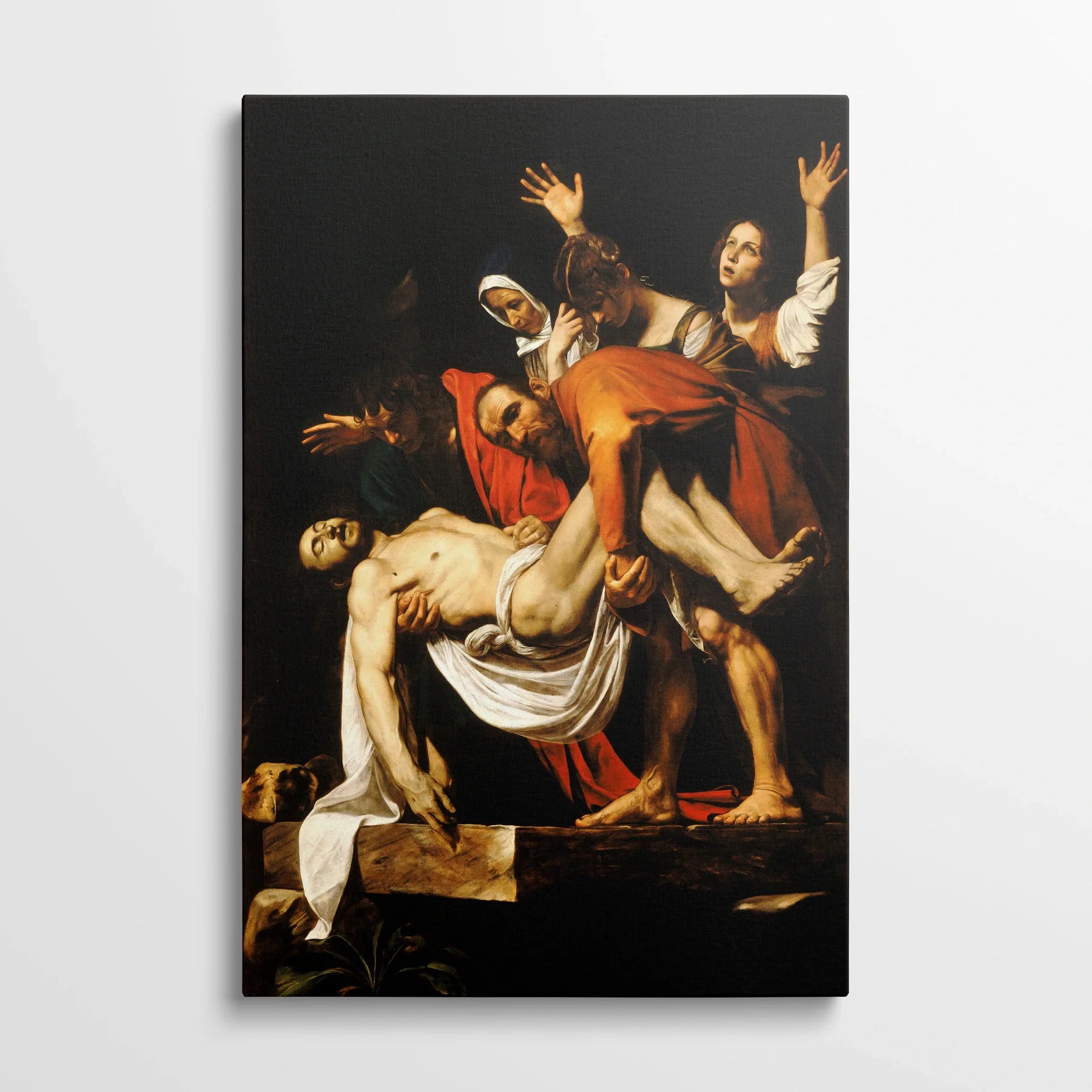 Tablou picturi celebre - Îngroparea Lui Hristos, Caravaggio - vedere din fata