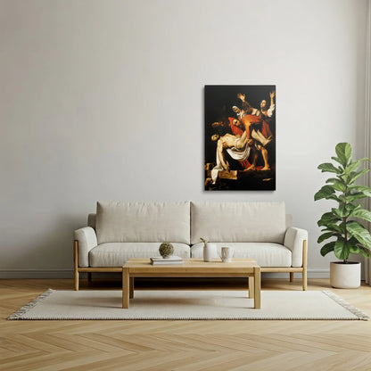 Tablou picturi celebre - Îngroparea Lui Hristos, Caravaggio - vedere living