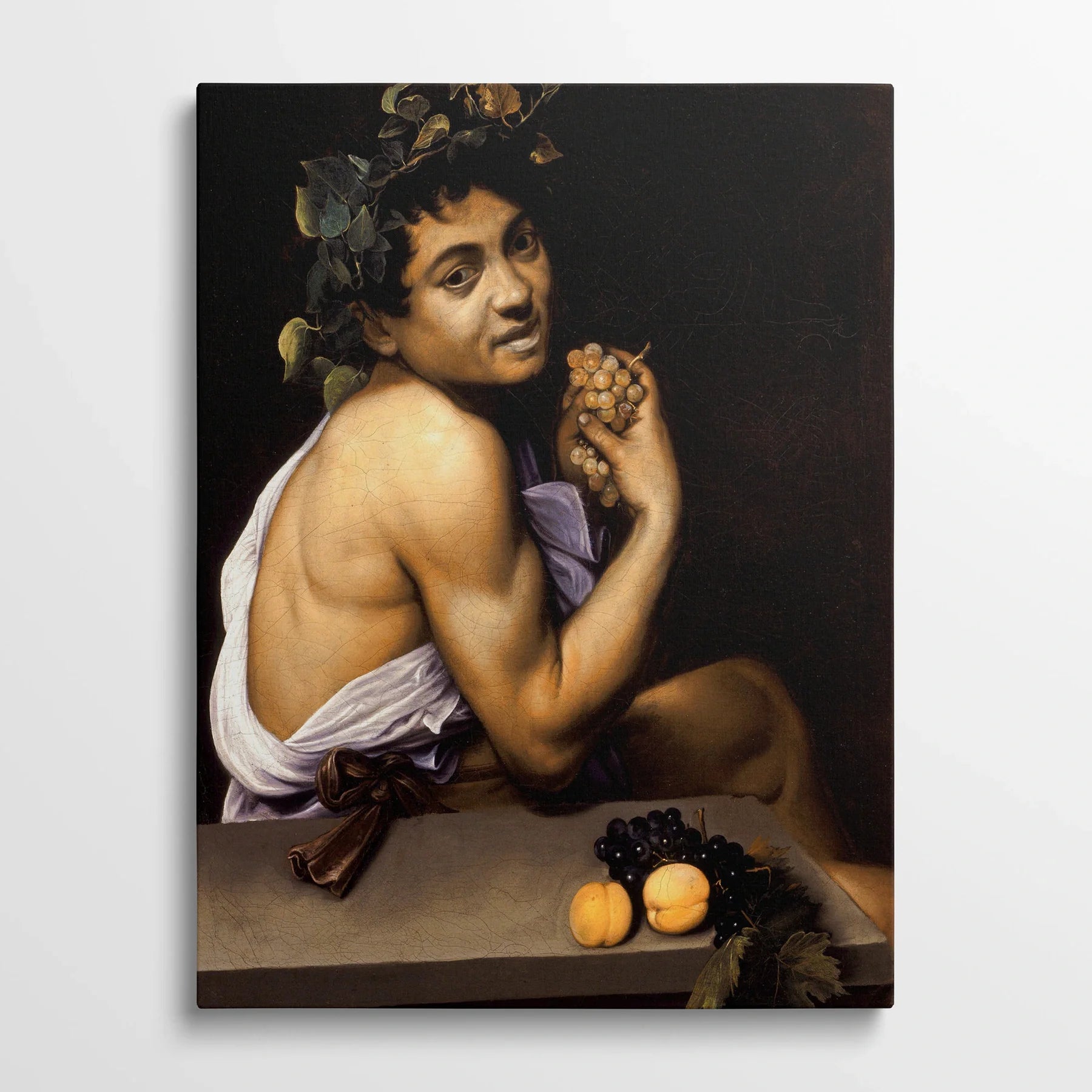 Tablou picturi celebre - Bacchus tânăr bolnav, Caravaggio - vedere din fata