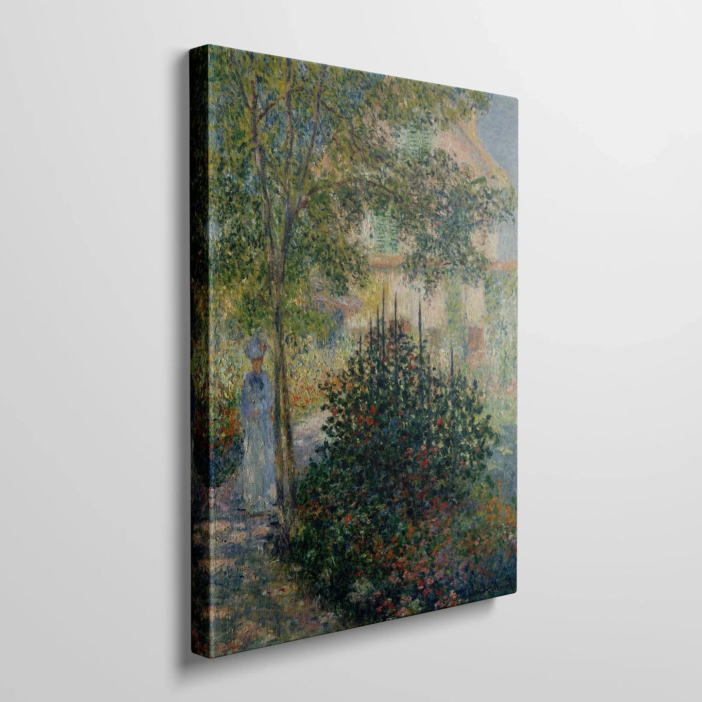 Tablou picturi celebre - Camille Monet în grădina de la Argenteuil - vedere din lateral
