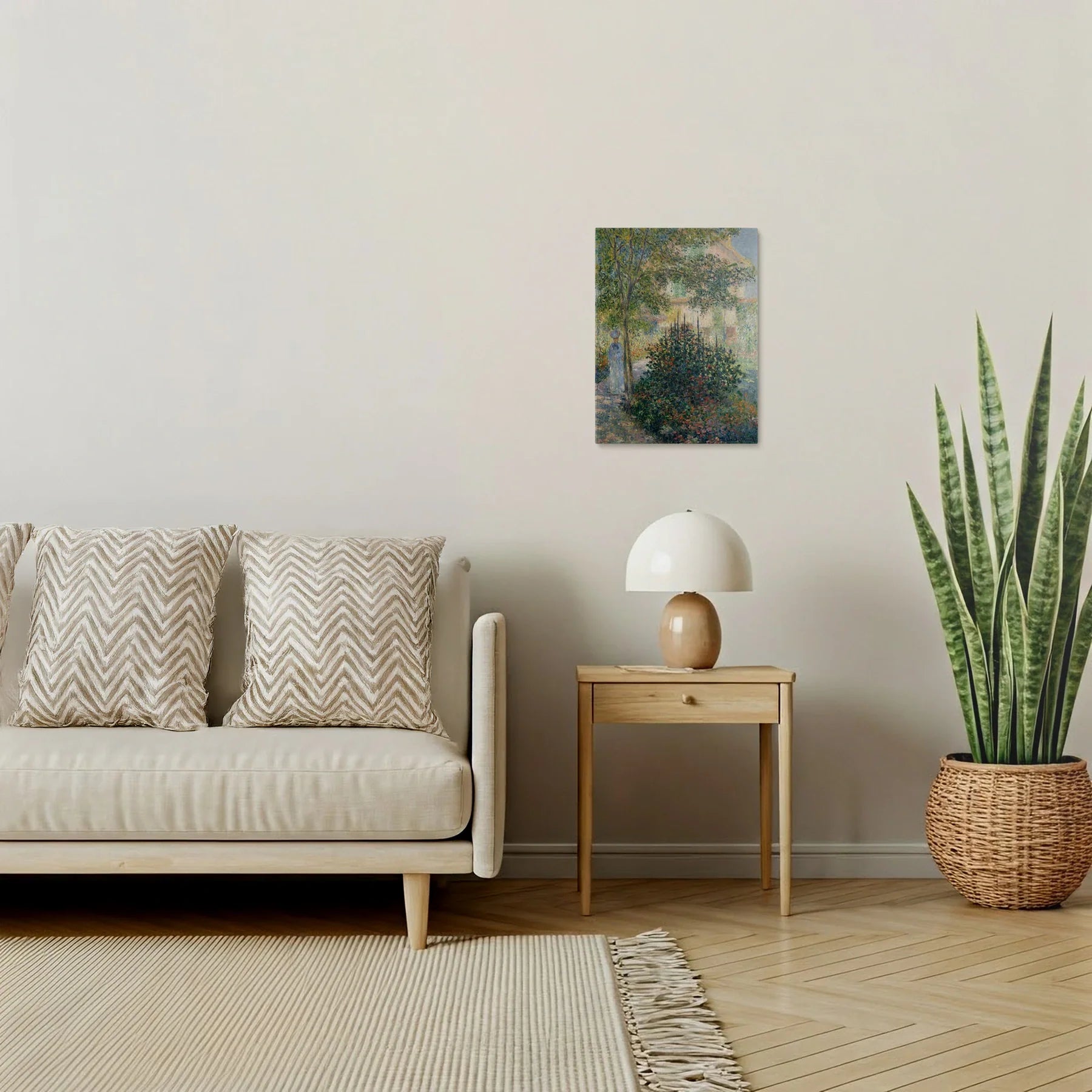 Tablou picturi celebre - Camille Monet în grădina de la Argenteuil - vedere living