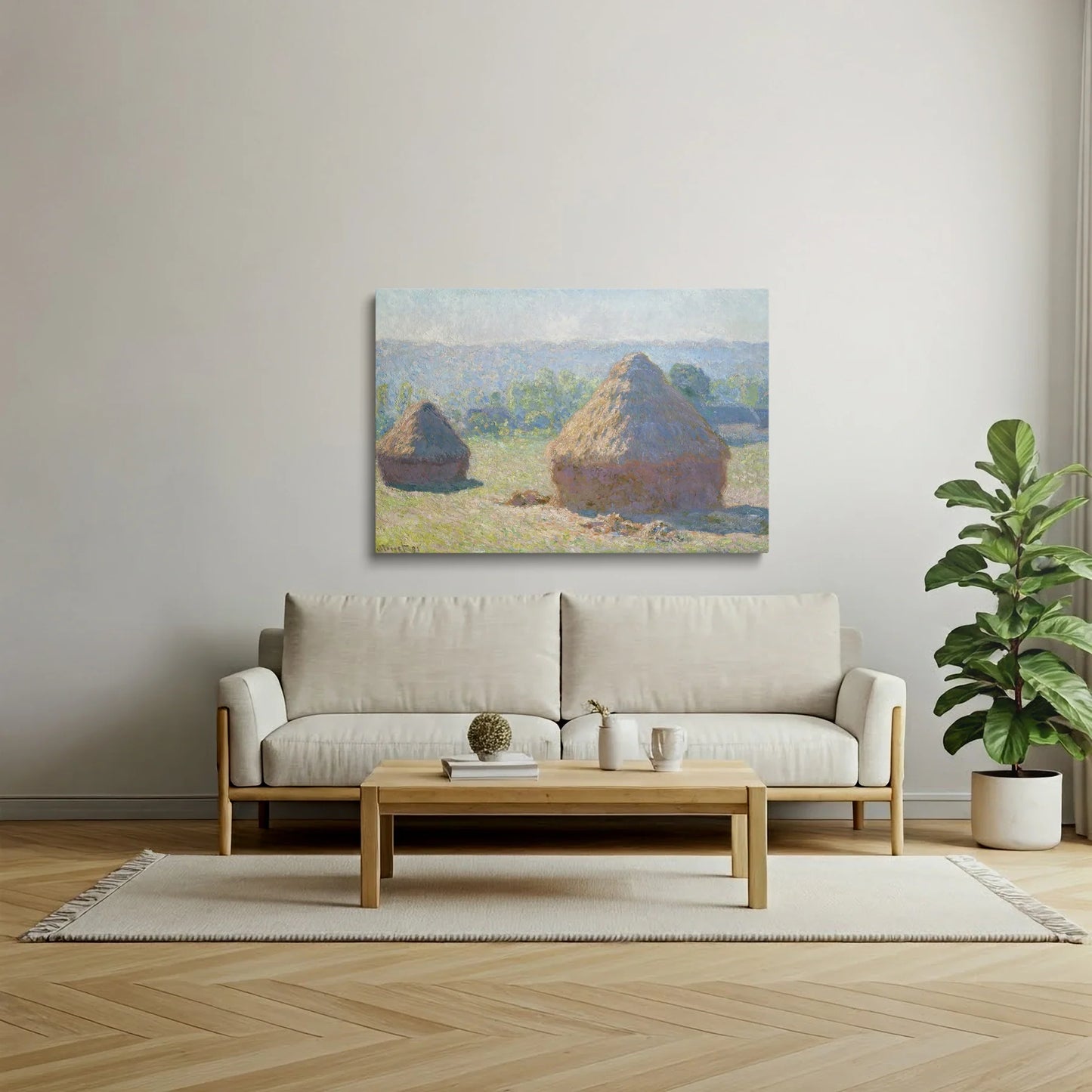 Tablou Picturi - Stive de Fân, Sfârșit de Vară, Monet