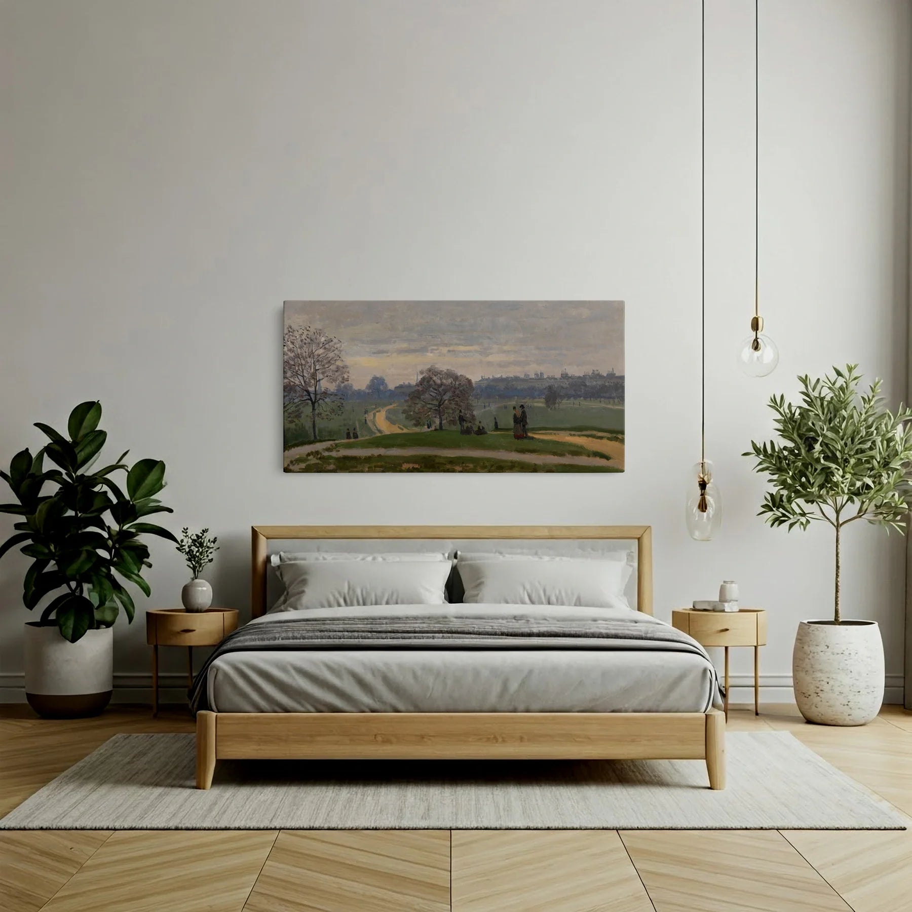 Tablou picturi celebre - Hyde Park, Londra, Monet - vedere dormitor 1