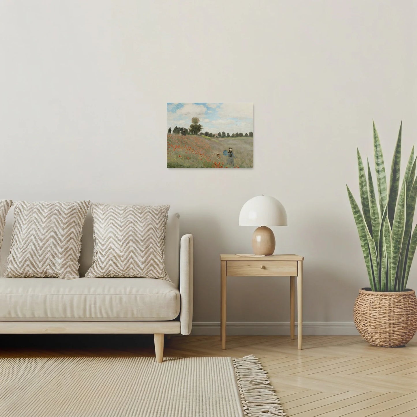 Tablou picturi celebre - Câmp cu maci, Monet - vedere living