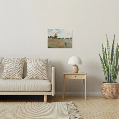 Tablou picturi celebre - Câmp cu maci, Monet - vedere living