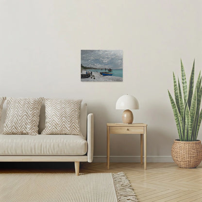 Tablou picturi celebre - Plaja de la Sainte-Adresse, Monet - vedere living