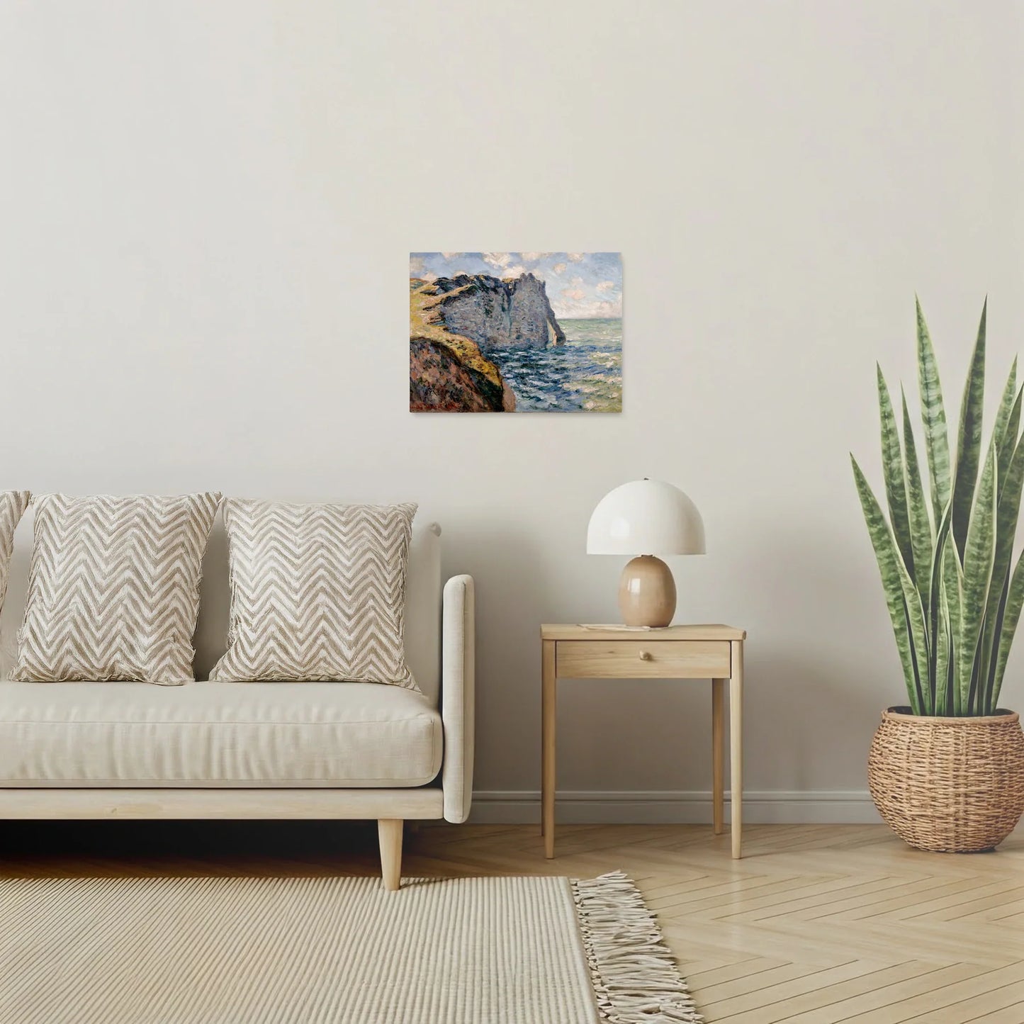 Tablou picturi celebre - Stânca Aval, Monet - vedere living