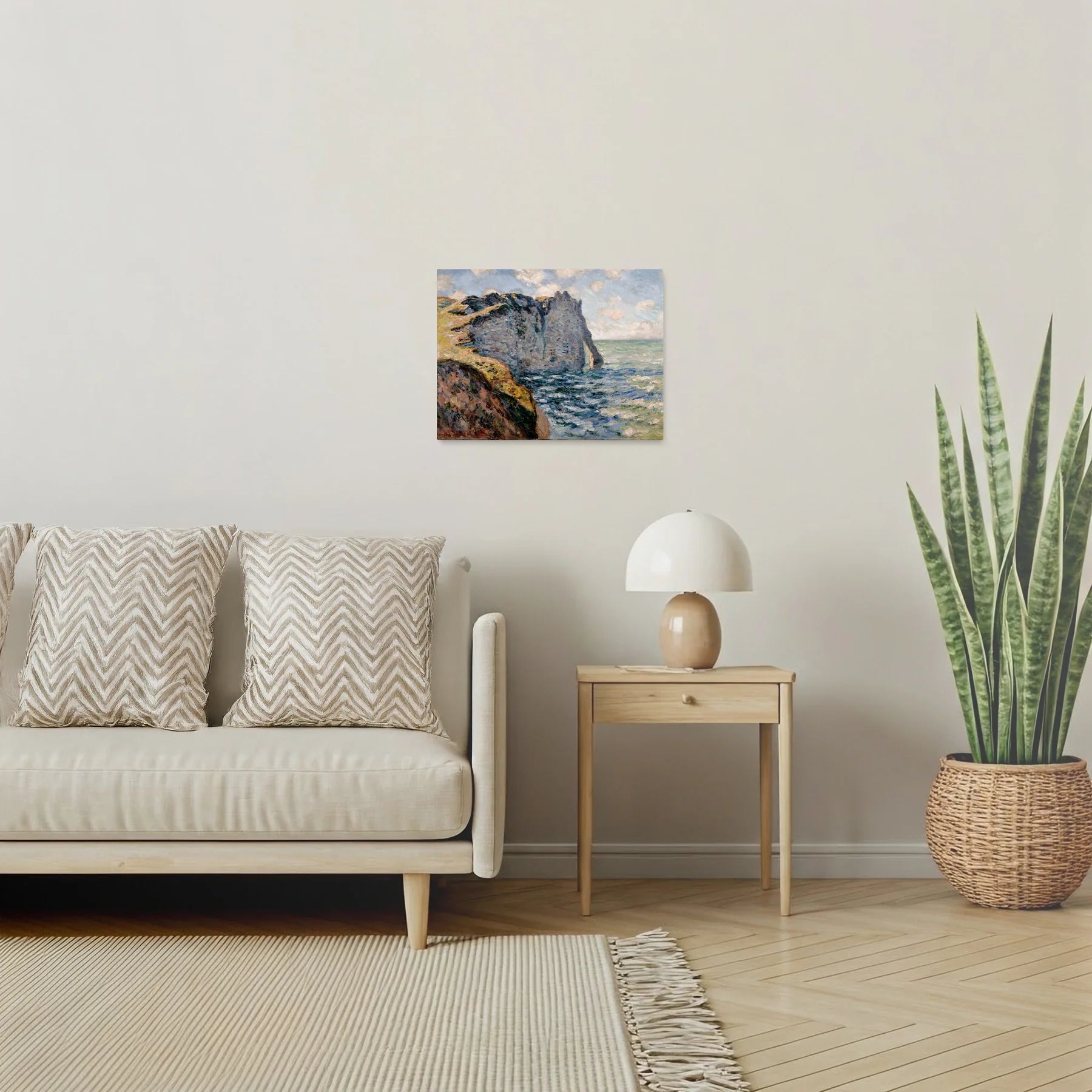 Tablou picturi celebre - Stânca Aval, Monet - vedere living