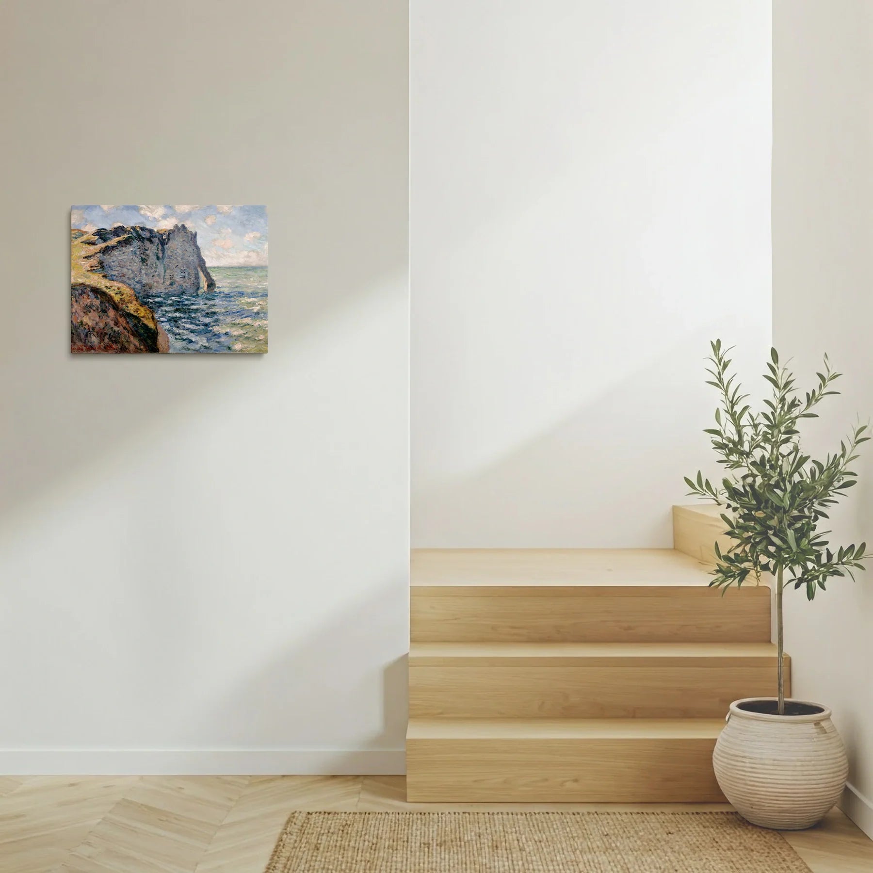 Tablou picturi celebre - Stânca Aval, Monet - vedere hol