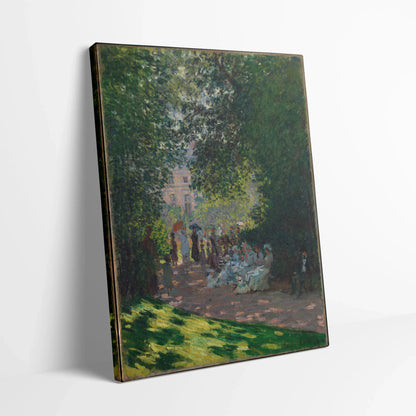 Tablou picturi celebre - Parc Monceau, Monet - vedere din lateral sprijinit perete