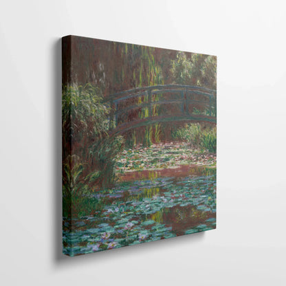 Tablou picturi celebre - Tangou cu nuferi, Monet - vedere din lateral sprijinit perete