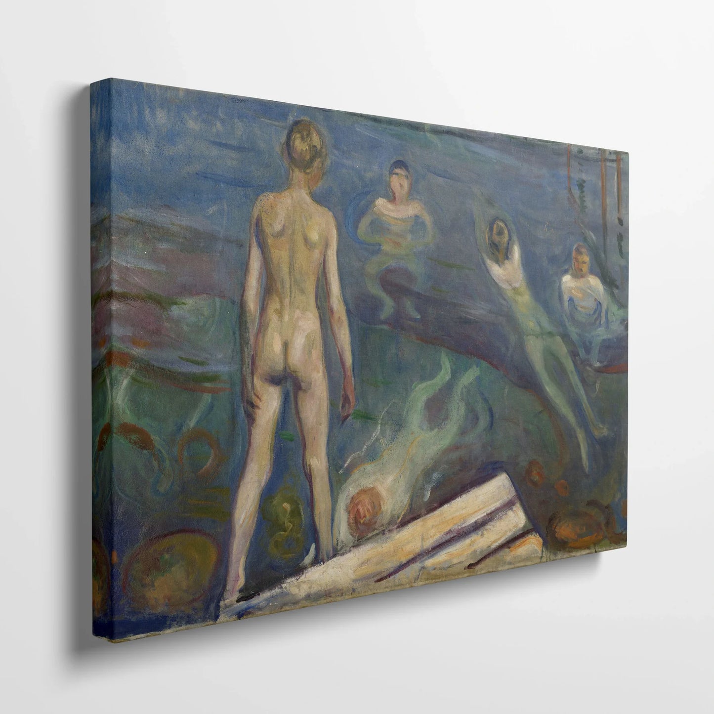 Tablou picturi celebre - Înotătorii, Munch - vedere din lateral