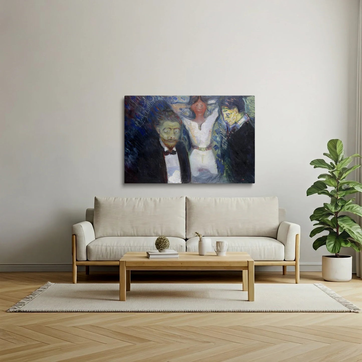 Tablou picturi celebre - Pizma, Munch - vedere living