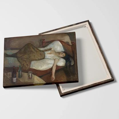 Tablou picturi celebre - Ziua de după, Munch - vedere fata verso