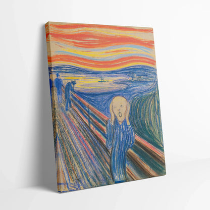 Tablou picturi celebre - Țipătul, Munch - vedere din lateral sprijinit perete