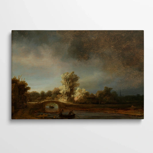 Tablou Picturi - Peisaj cu Un Pod de Piatră, Rembrandt