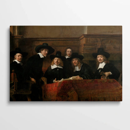 Tablou Picturi - Oficialii de Probă Ai Breslei Țesătorilor Din Amsterdam, Rembrandt