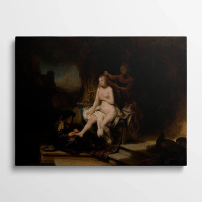 Tablou picturi celebre - Îmbăierea lui Batșeba, Rembrandt - vedere din fata