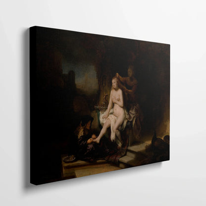 Tablou picturi celebre - Îmbăierea lui Batșeba, Rembrandt - vedere din lateral